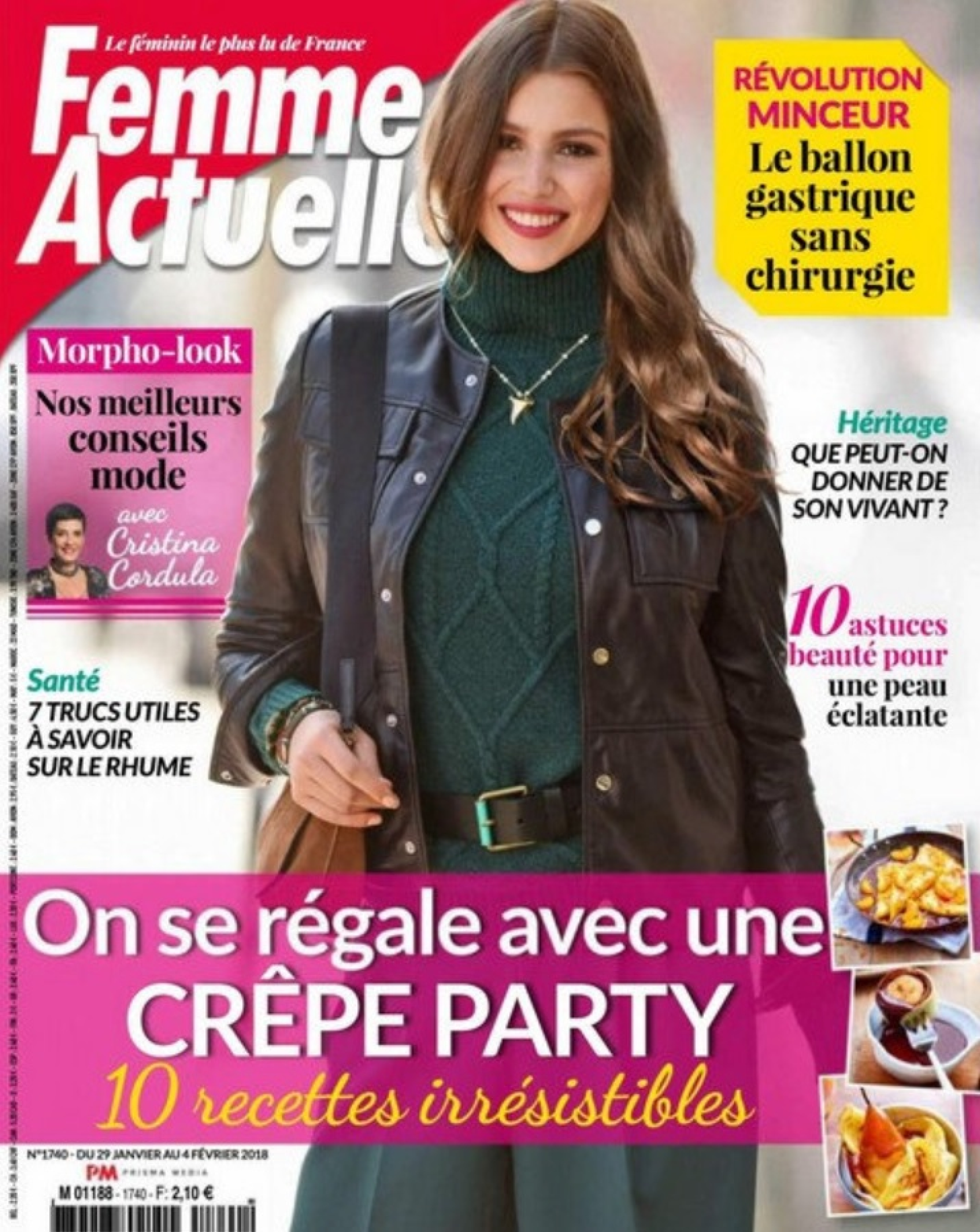 FEMME ACTUELLE MAGAZINE FRANCE JAN 2018